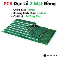 Bảng Mạch Đục Lỗ PCB 5*7Cm Chất Lượng Cao - Khoảng Cách Lỗ 2.54mm, Dày 1,6mm